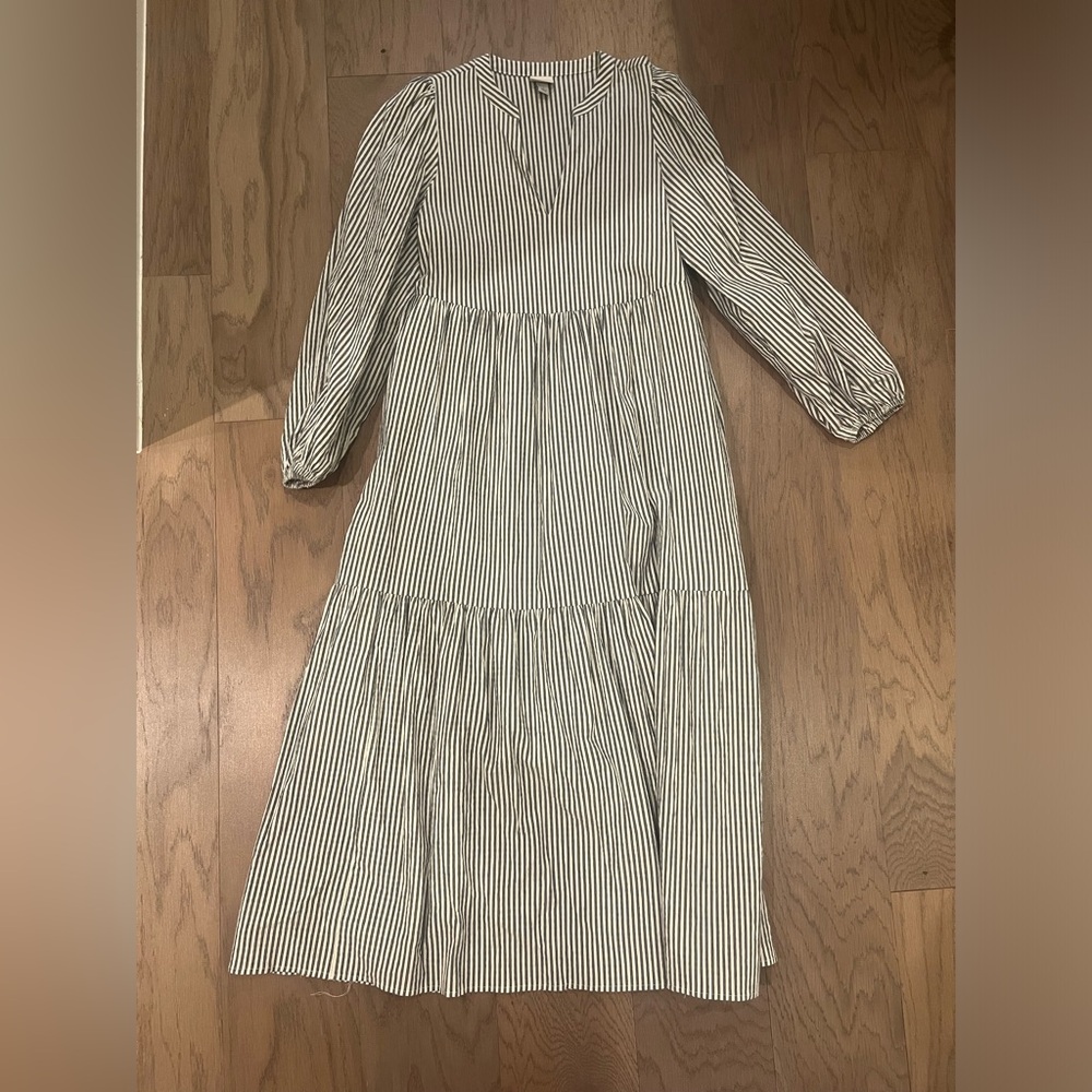 A New Day striped maxi long sleeve dress